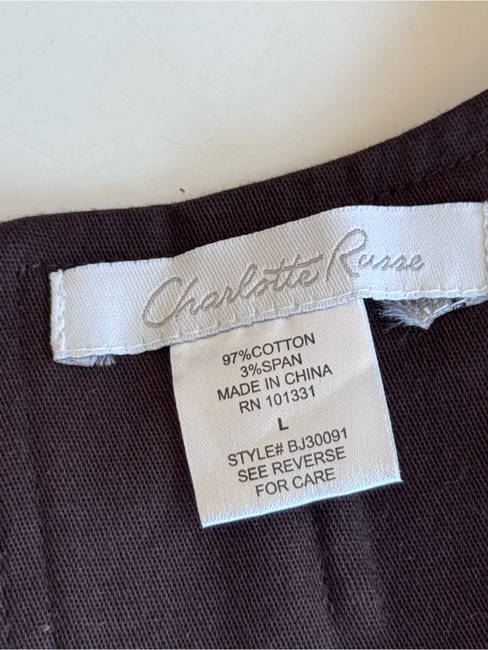 vintage Y2K charlotte russe Brown halter Top neck vest jacket one snap button - Picture 6 of 10